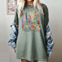 Comfort Colors Wildflower Retro Spring T-Shirt