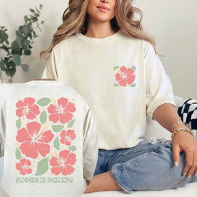 Retro Hello Summer Break Floral T-Shirt