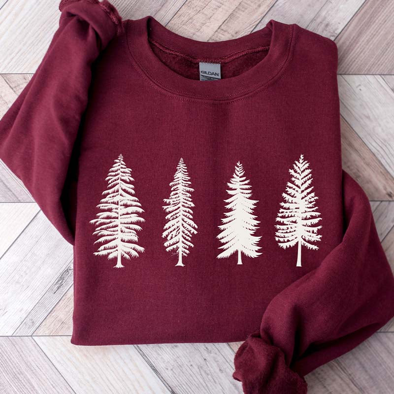 Camping Evergreen Pine Tree Sweatshirt