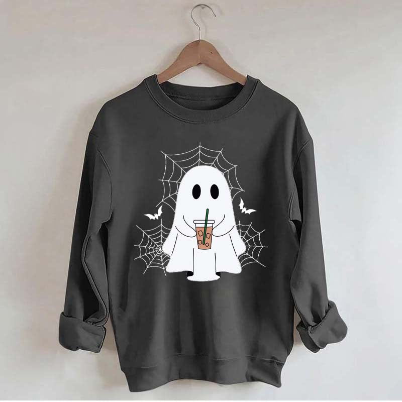 Ghost Drinking Coffee Sweatshirt