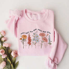 Cute Floral Teacher Sweatshirt