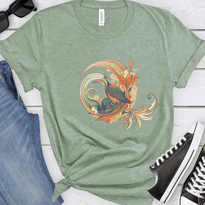 Art Nouveau Bird Enthusiast T-Shirt