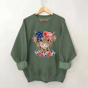 Patriotic Long Haired Calf Sweatshirt