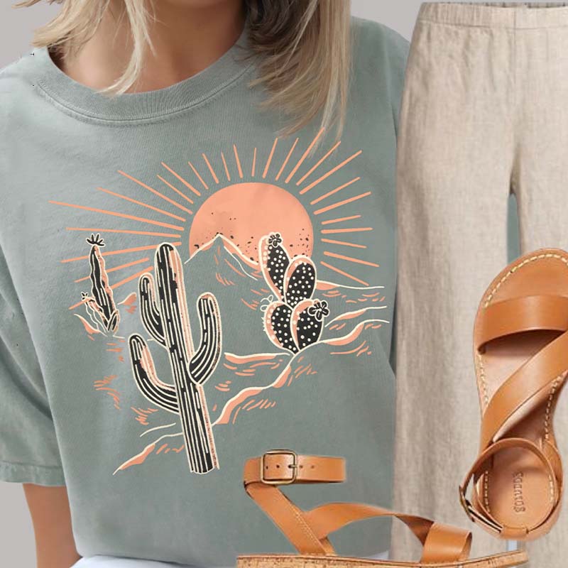 Desert Sunrise Adventure Summer T-Shirt