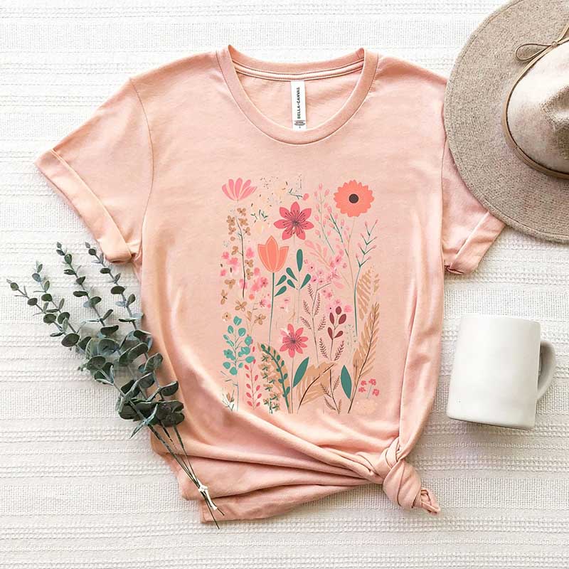 Beautiful Nature Lover Plant Flower Round Neck Comfortable Shirt