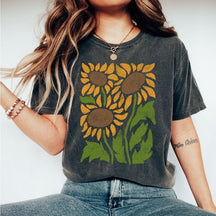 Tournesols Tshirt Boho Floral Chemise