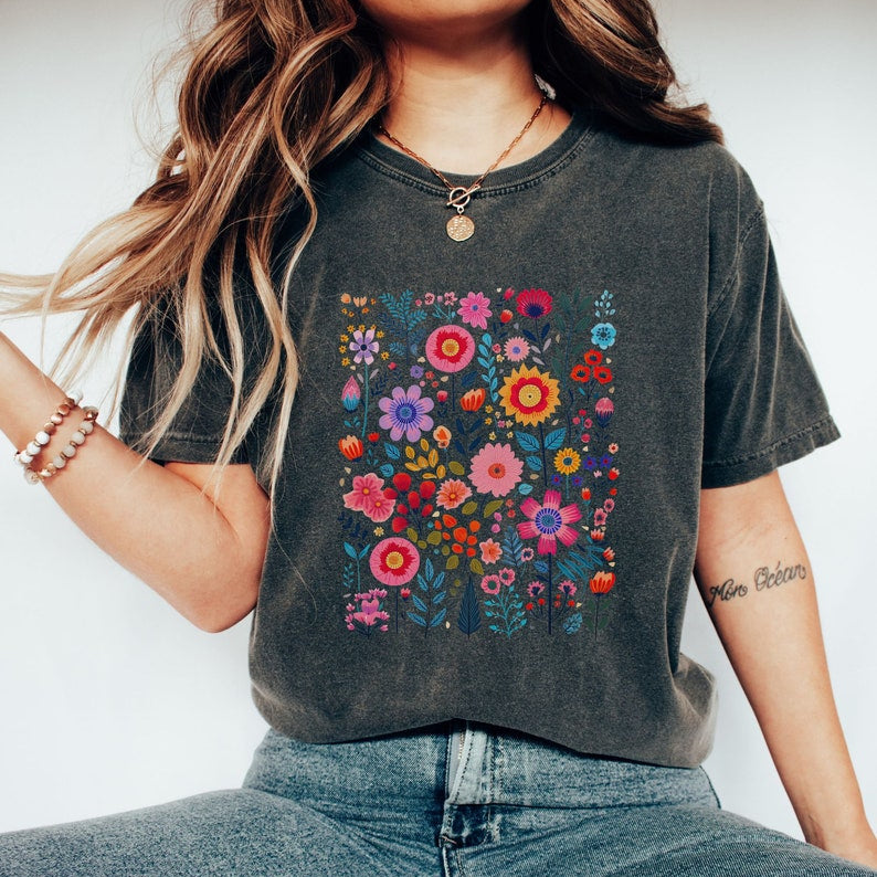 Valentine Floral Cute Wild Flower  T-Shirt