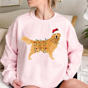 Christmas Golden Retriever Lights Sweatshirt