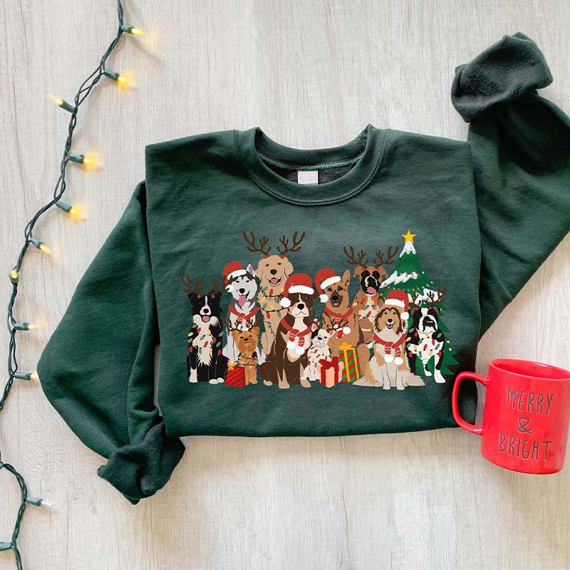 Cute Christmas Dogs Sweatshirt