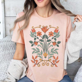 Boho Floral  Art Nouveau Nature T-Shirt