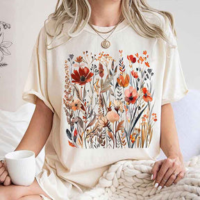 Autumn Wildflowers Botanical Gardener T-Shirt