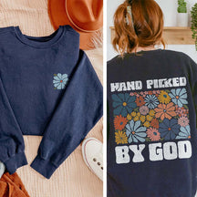 Religious Baptism Gift Flowers Sweatshirt