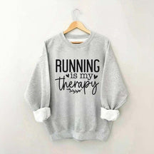 Running Is My Therapy Sports Sweatshirt