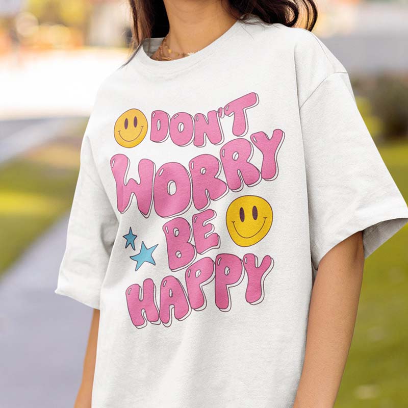 Don't Worry Be Happy Hippie Smile T-Shirt