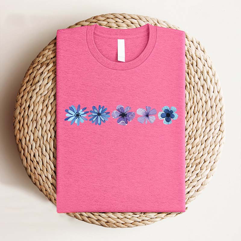 Spring Blue Daisy Wildflowers T-Shirt