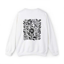 Pressed Black Flower Botanical Sweatshirt