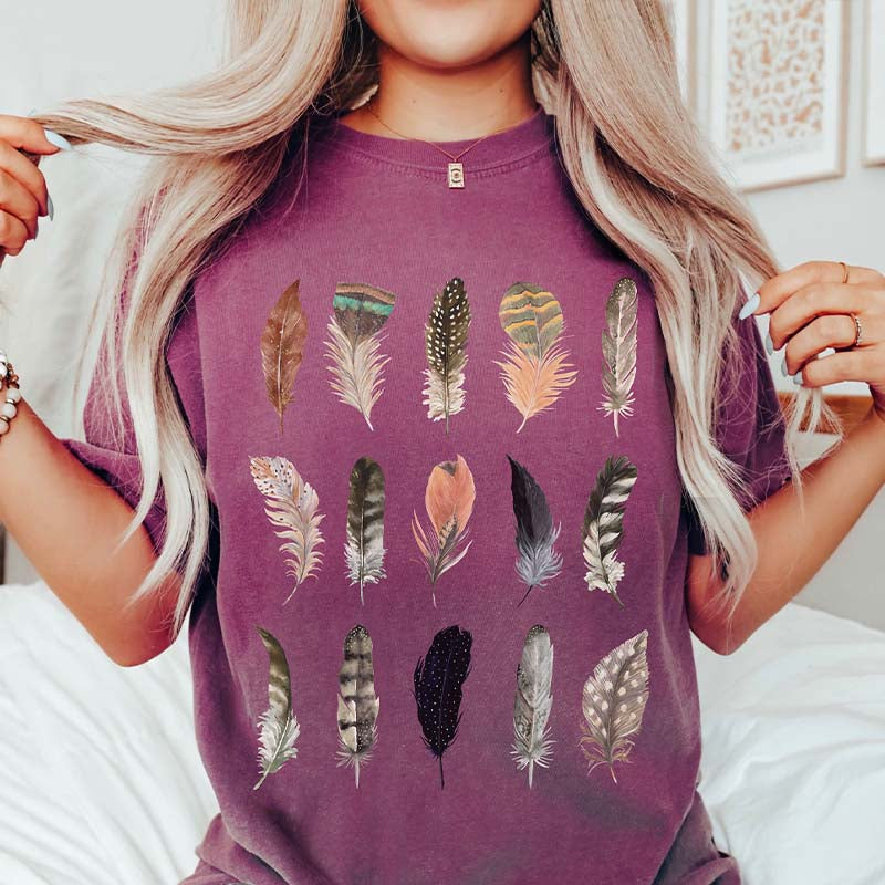 Painted Feathers Bird Nature T-Shirt