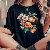 Aesthetic Peaches Botanical Fruit T-Shirt