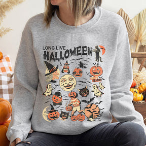 Retro Halloween Vintage Long Live Sweatshirt