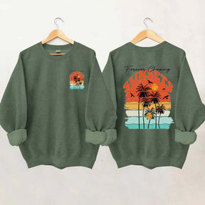 Trendy Forever Chasing Sunsets Sweatshirt