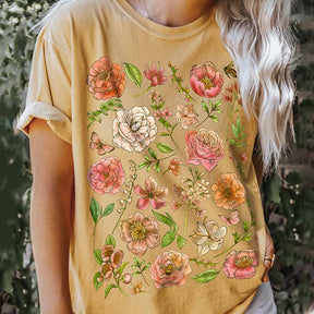 Boho Wildflowers Pastel Floral T-Shirt