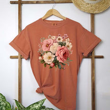 Boho Peony Flower T-Shirt