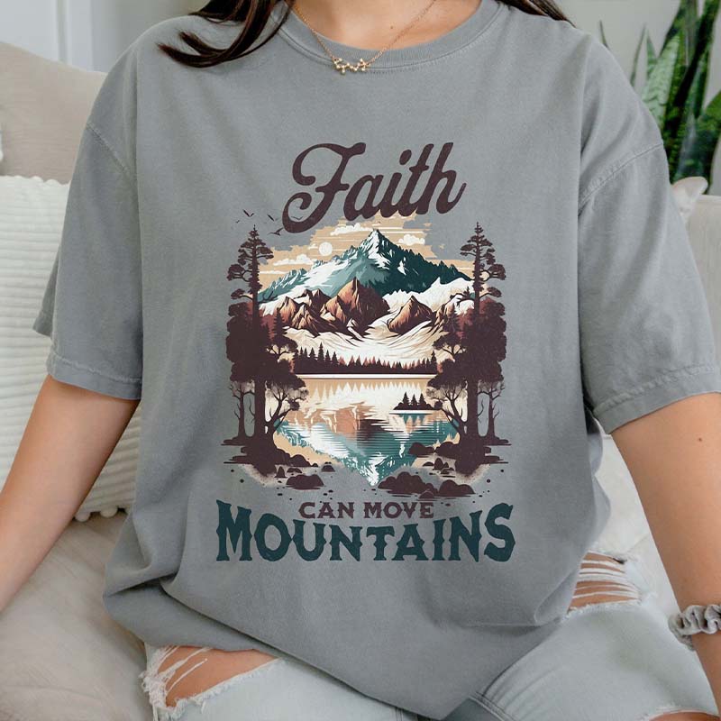 Faith Can Move Mountains Bible T-Shirt