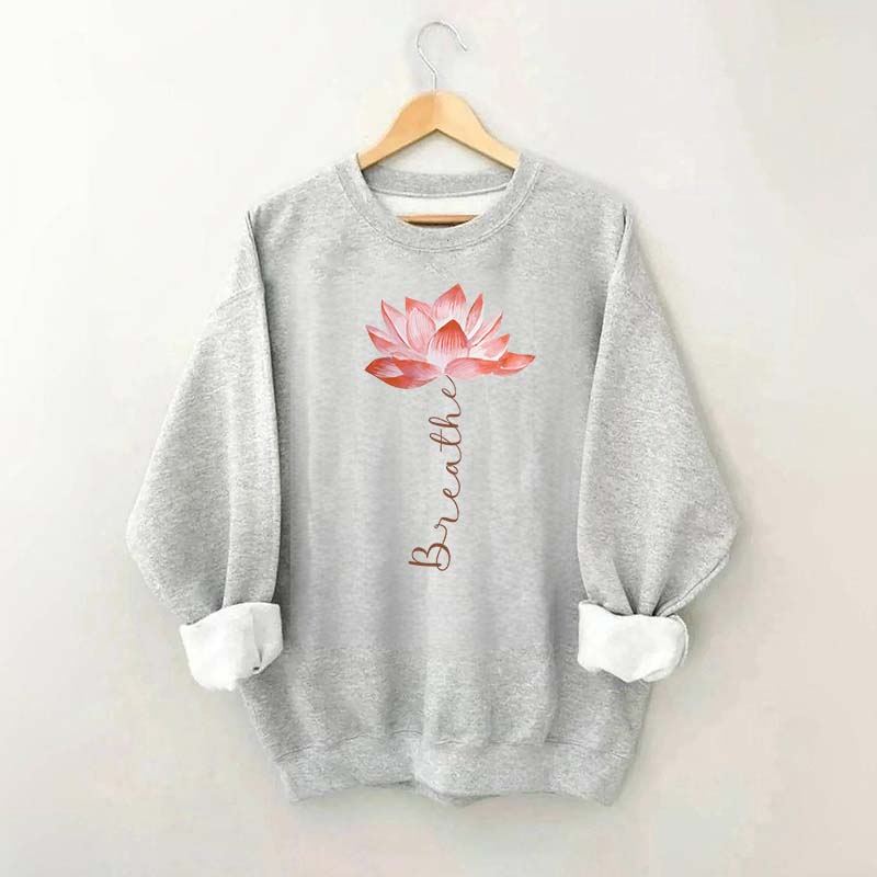 Lotus Flower Breathe Yoga Sweatshirt