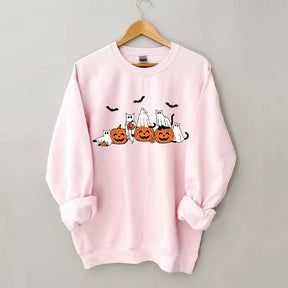 Fall Ghost Cats Halloween Sweatshirt