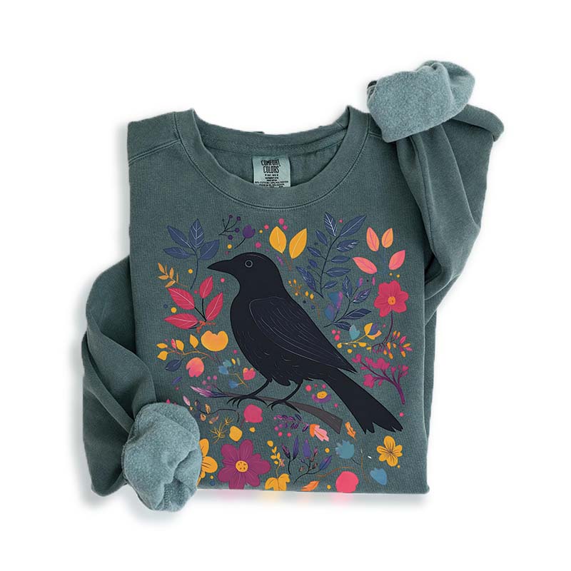 Crow Sweatshirt Bird Sweatshirt