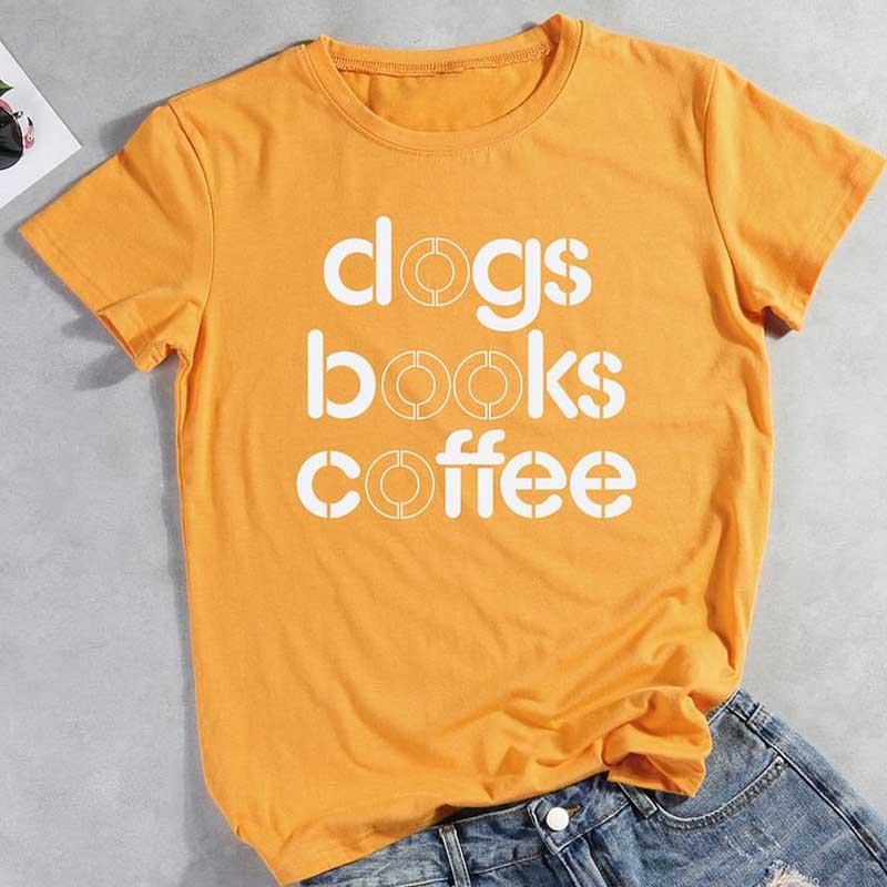 Dog Book and Coffee T-Shirt