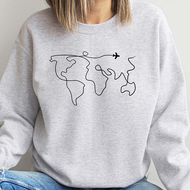 World Map Travel Adventure Sweatshirt