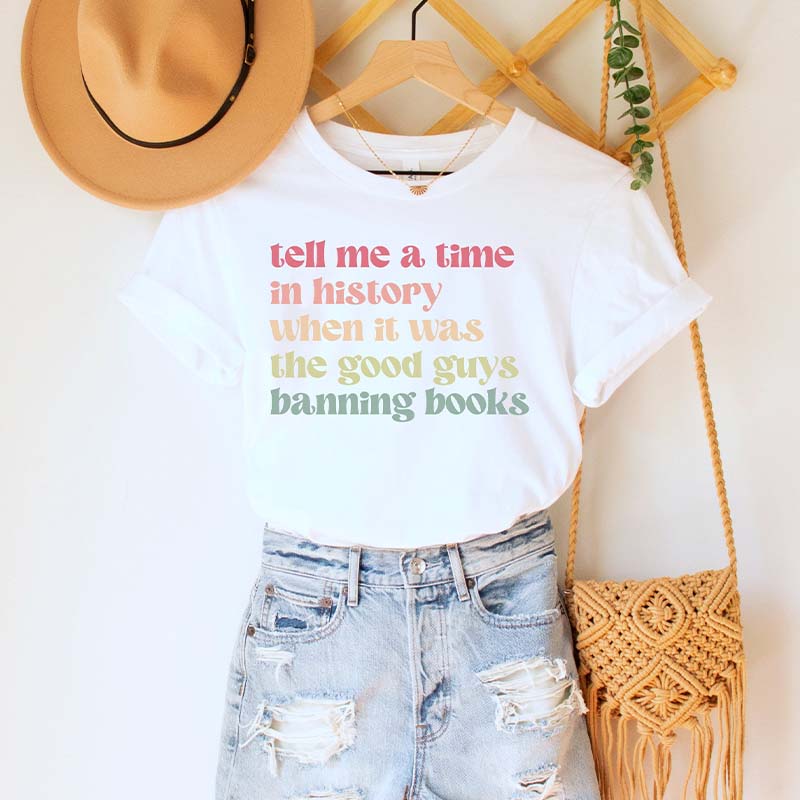 The Good Guys Banning Books Reading T-Shirt