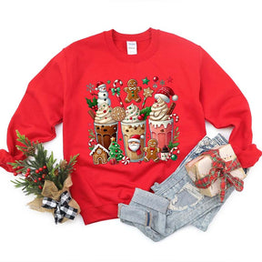 Gingerbread  Christmas Coffee Sweatshirt