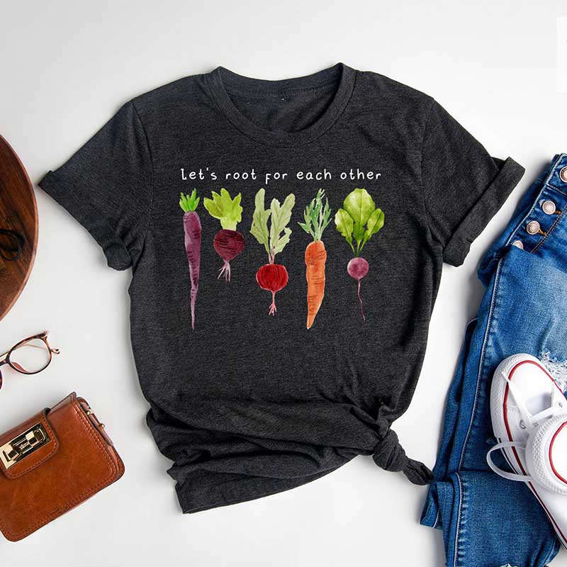 Lets Roots For Each Other Vegetable Carrot T-Shirt