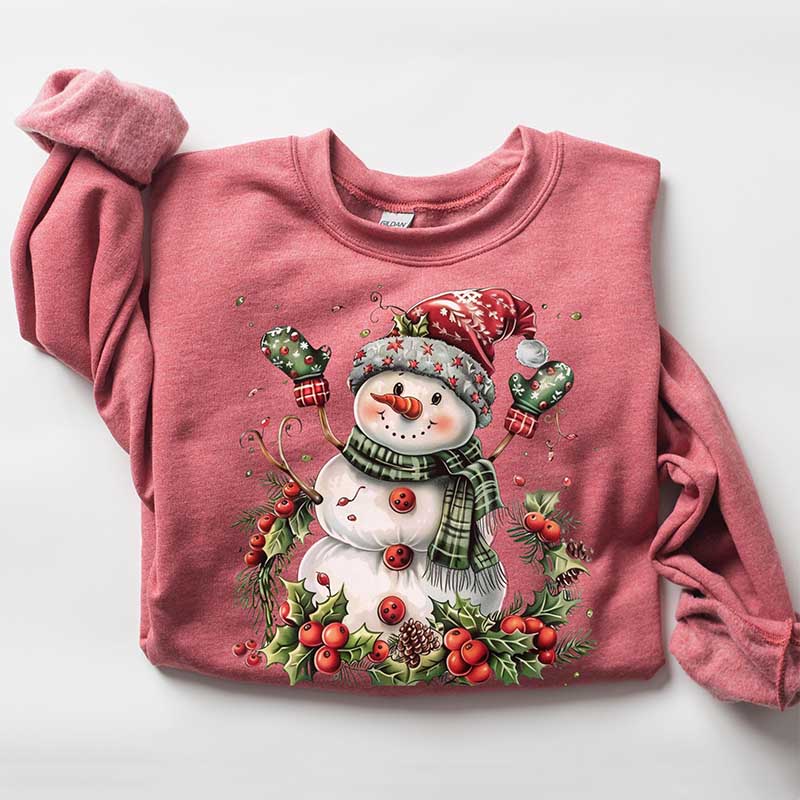 Festive Winter Snowman Christmas Sweatshirt