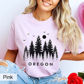 State of Oregon Pine Nature Outdoors T-Shirt