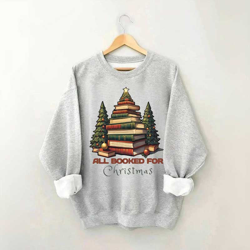 All Booked for Christmas Tree Sweatshirt