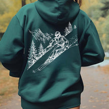 Mountain Skiing Ski Outdoorsy  Hoodie