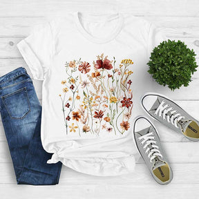 Boho Wildflowers Goblincore Nature Mothers T-Shirt