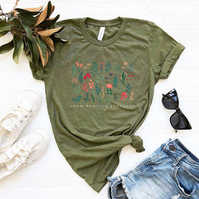 Grow Positive Thoughts Wildflower T-Shirt