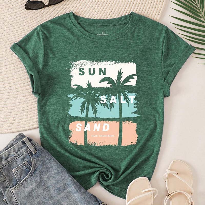 Coconut Tree Letter Sun T-Shirt