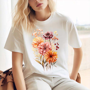 Pastel Floral Nature Watercolor T-Shirt