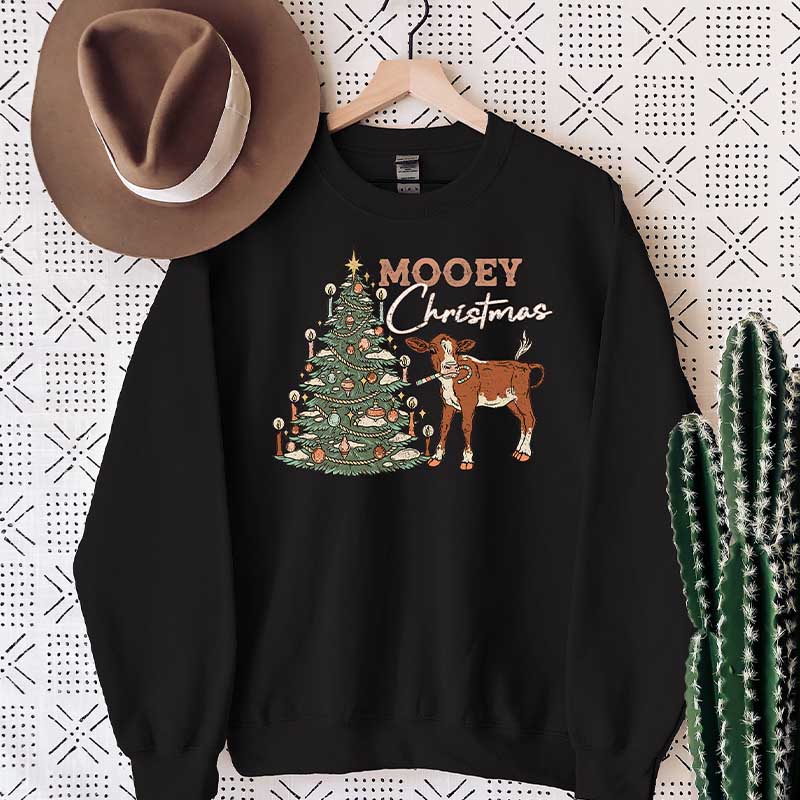 Western Mooey Christmas Sweatshirt