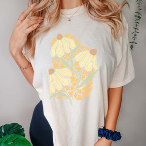 Yellow Wildflower  Southern Floral  T-Shirt