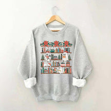 Book Lover Christmas Cute Ghost Sweatshirt