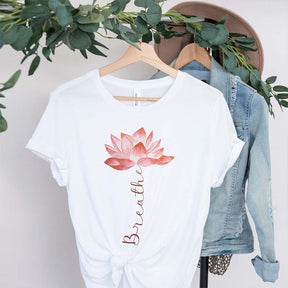 Lotus Flower Breathe Yoga T-Shirt