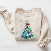 Watercolor Christmas Tree Sweatshirt