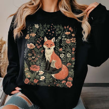 Vintage Fox in Wildflower Meadow Sweatshirt