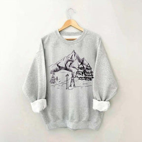 Aesthetic Ski Mountain Sweatshirt